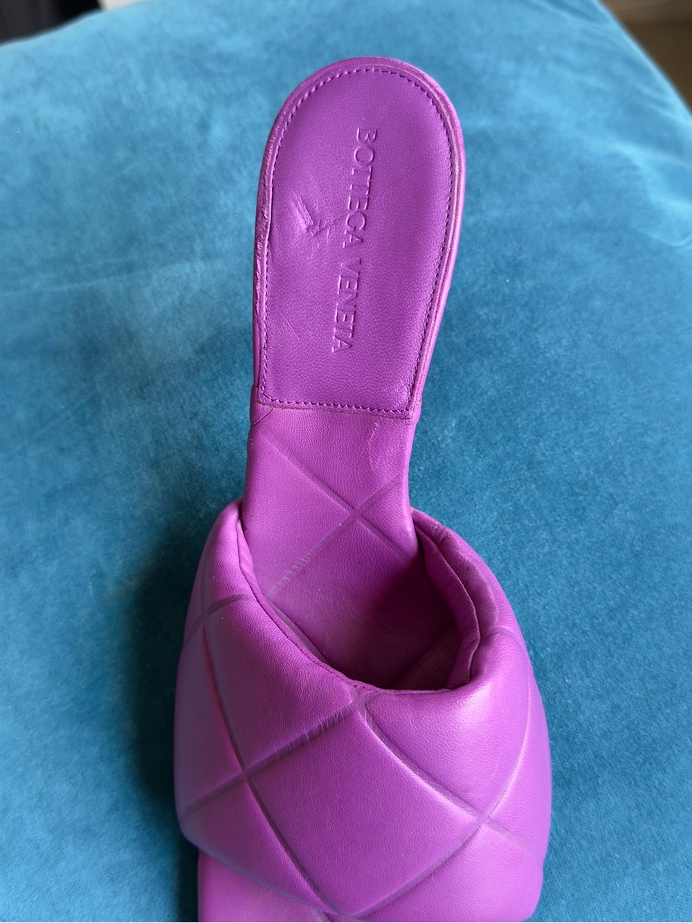 Bottega Veneta Lido Purple Woven womens Mule heels Size 40